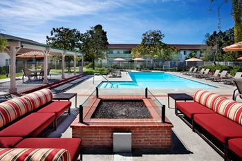 Goleta CA Apartments - Pacific Oaks - Poolside Firepit
